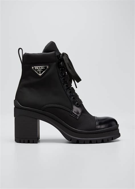 prada lace up boots men's|prada block heel combat boots.